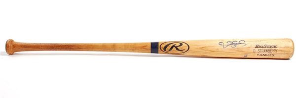 Baseball Equipment - 1998 Darryl Strawberry Yankees Game Used Baseball Bat