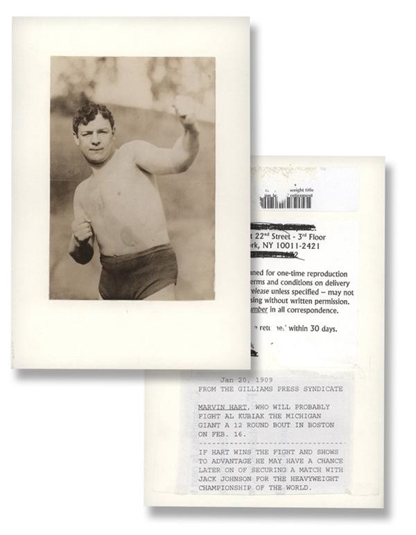 Muhammad Ali & Boxing - Boxing Marvin Hart Original Photograph (1909)