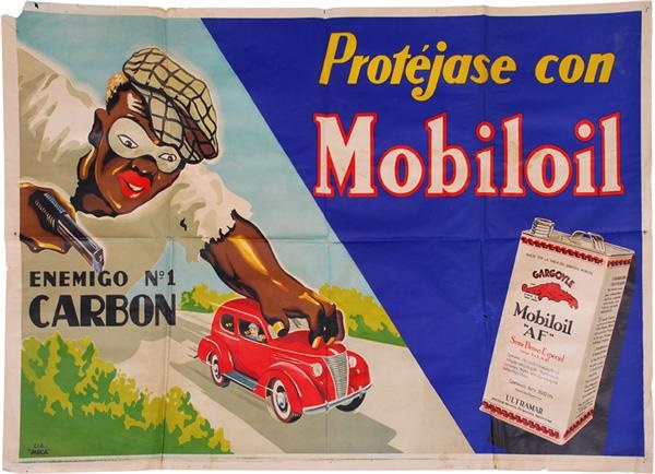 Mobil Oil Advertising Stone Litho Posters (4)