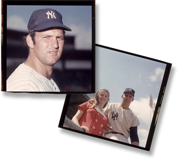 Thurman Munson Color Transparencies Used in Yankee Yearbook (2)
