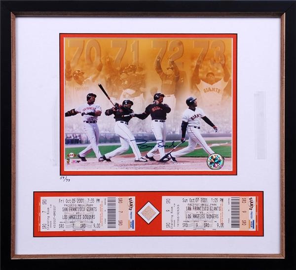 Baseball Autographs - Barry Bonds Signed Home Run Collages (3)
