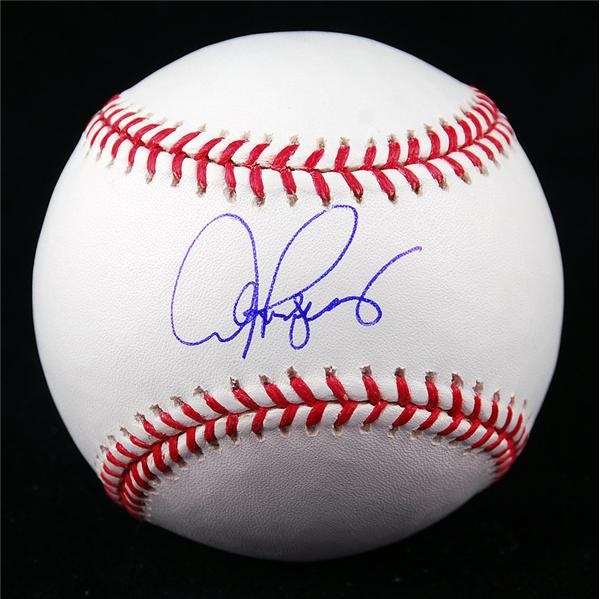 Baseball Autographs - Alex Rodriguez Single Signed Baseball Steiner