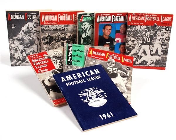 1961-69 AFL Guides (9)