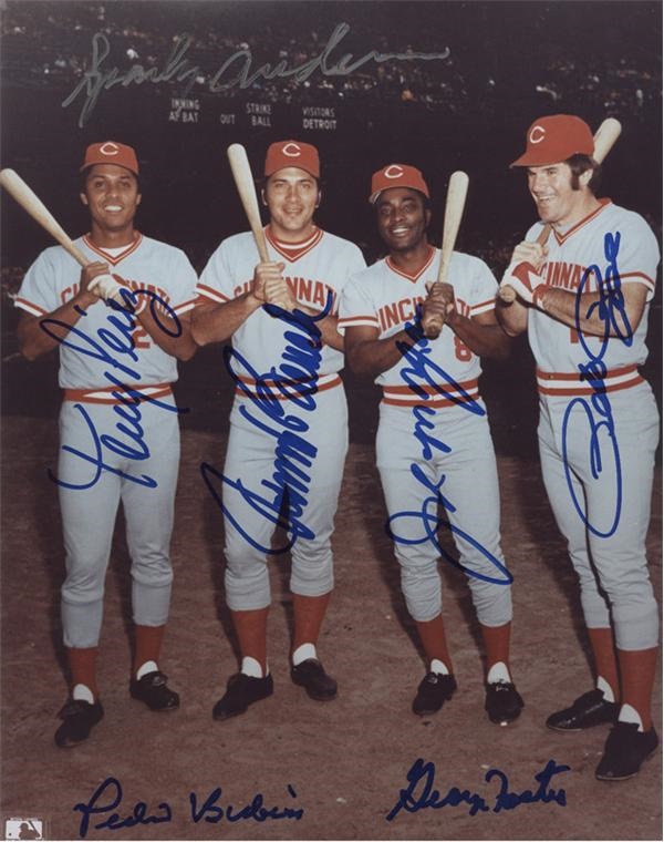 Baseball Autographs - Big Red Machine 8 x 10'' Signed Photo Signed by Seven