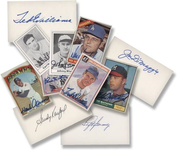 Baseball Stars and Hall of Famers Signed Cards (22)