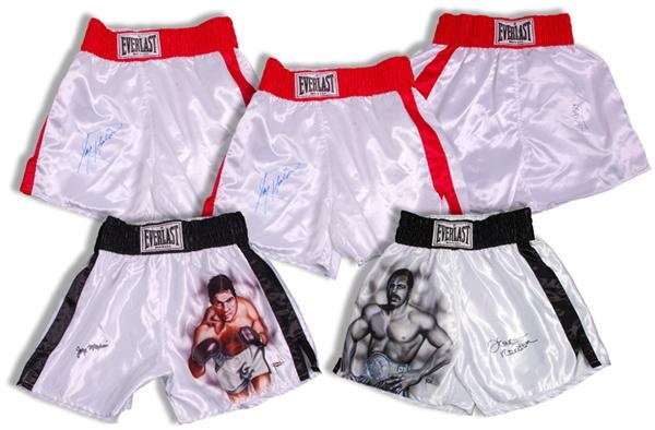 Muhammad Ali & Boxing - Collection of Signed Boxing Trunks (5)