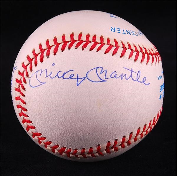 Baseball Autographs - Mickey Mantle and Don Mattingly Signed Baseball