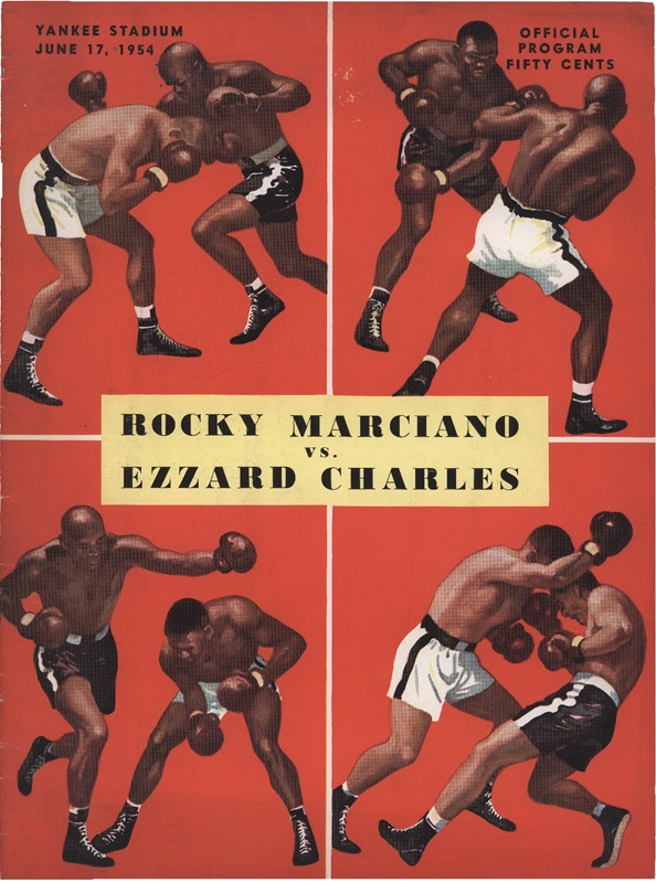 Muhammad Ali & Boxing - Rocky Marciano vs Ezzard Charles Boxing Program (1954)