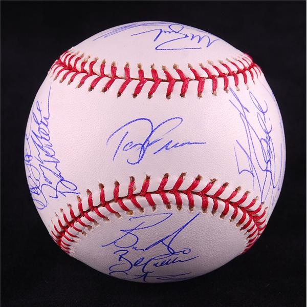 Baseball Autographs - 2004 Boston Red Sox World Champions Team Signed Baseball MLB