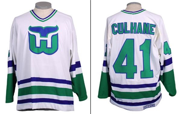 - 1989-90 Jim Culhane Hartford Whalers Game Worn Jersey