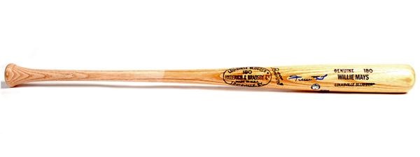 Baseball Equipment - Willie Mays Signed Baseball Bat with Mays hologram