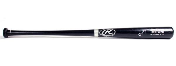 Baseball Autographs - Hediki Matsui Signed Baseball Bat