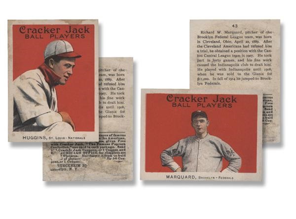 1915 Cracker Jack Rube Marquard and Miller Huggins (2)