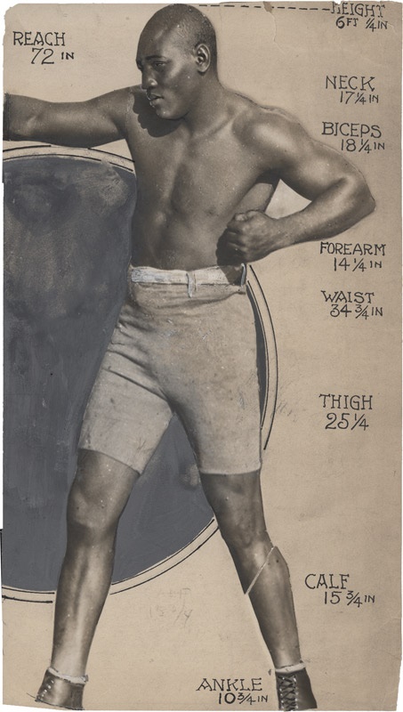 Muhammad Ali & Boxing - Large Jack Johnson Boxing Photo (1910's)