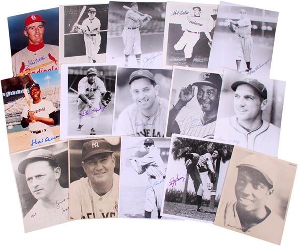 Baseball Autographs - Hall of Fame Signed Photo Collection (50)