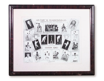 - 1949 Drummondville Cubs Cabinet Photograph with Quincy Trouppe (17x20" frame)