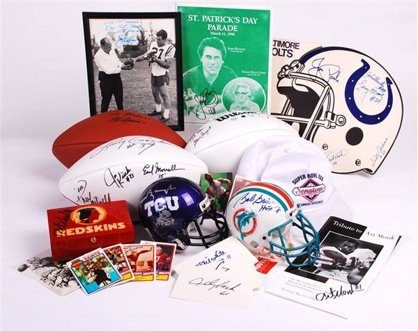 Football Autograph Collection with Hall of Famers (20+)