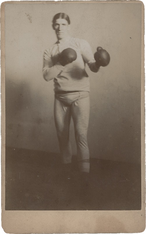 Muhammad Ali & Boxing - Jim Corbett Boxing Cabinet Card Photograph (1910's)