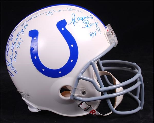 - Baltimore Colts Signed Ltd Ed Full Size Helmet with 7 Hall of Famers