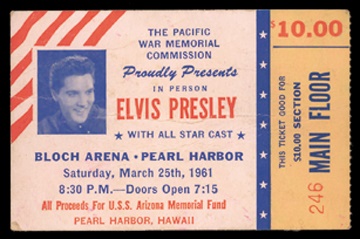 - Elvis Presley Hawaii Concert Ticket (4x3")