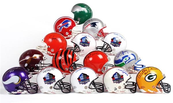 Collection of Signed Football Mini Helmets (32)