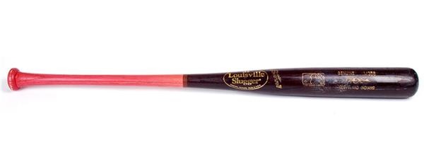 Baseball Equipment - Roberto Alomar Cleveland Indians Game Used Baseball Bat