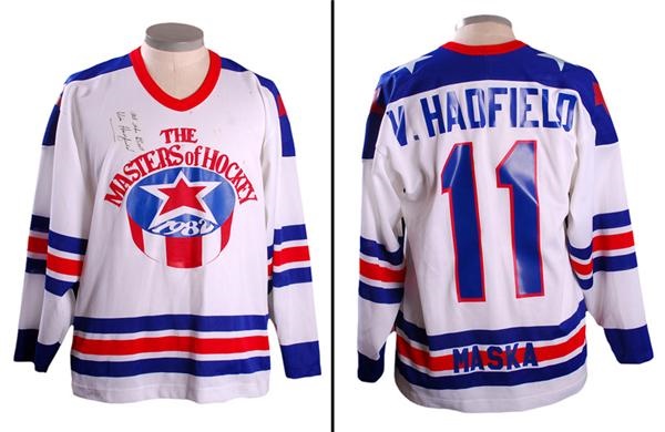 - 1982 Vic Hadfield Masters of Hockey Game Worn Jersey