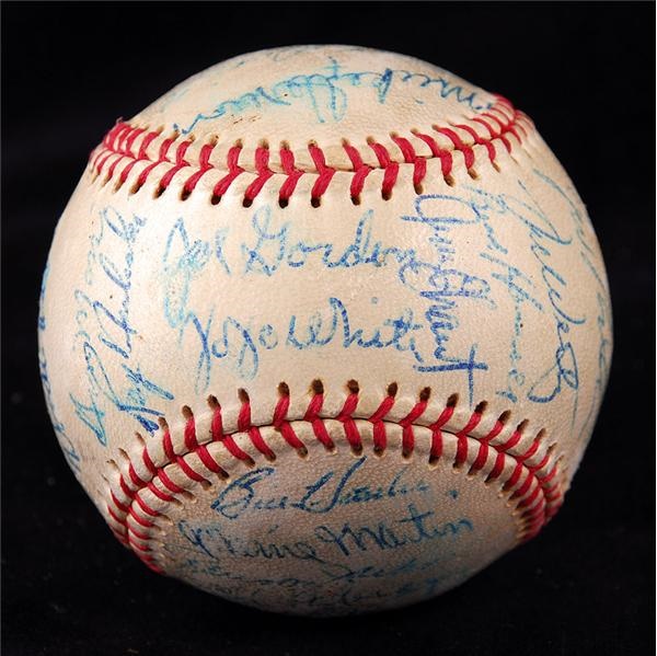 Baseball Autographs - 1958 Cleveland Indians Team Signed Baseball