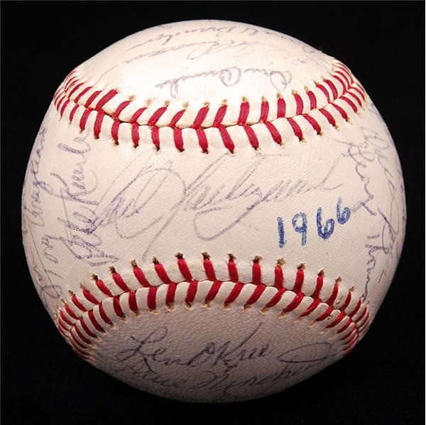 Baseball Autographs - 1966 Boston Red Sox Team Signed Baseball 28 Signatures