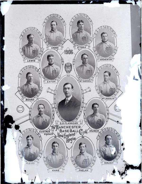 - 1906 Manchester Base Ball Club Photographic Montage Negative