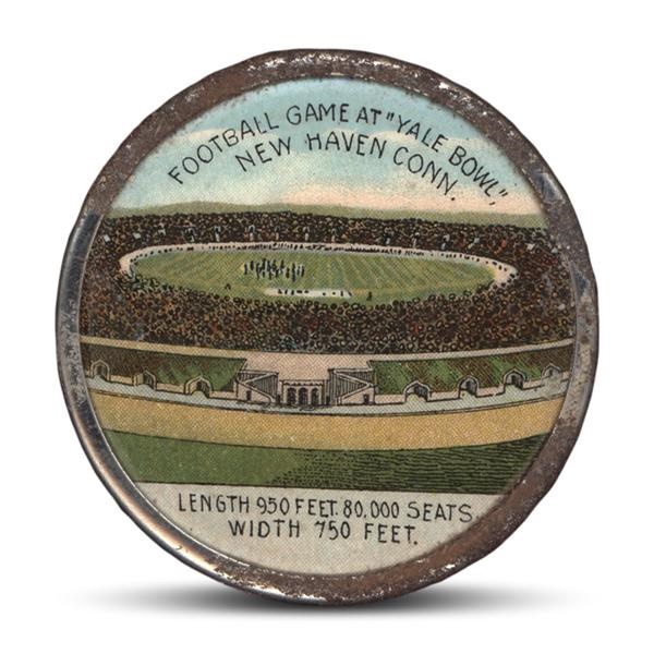 - Rare 1914 Yale Bowl Opening Celluloid Pinback