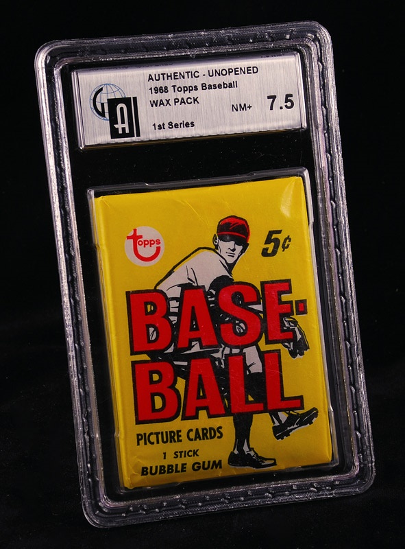 - 1968 Topps 1st Series Baseball Wax Pack GAI NM+ 7.5