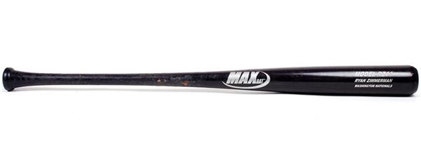 Baseball Equipment - Ryan Zimmerman 2007 Washington Nationals Game Used Max Bat
