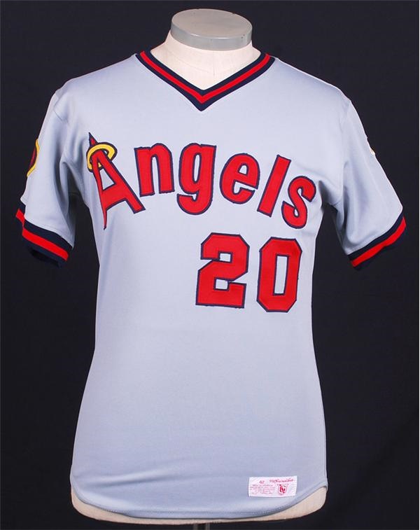 Baseball Equipment - 1985 Gary Pettis Game Used California Angels Baseball Jersey
