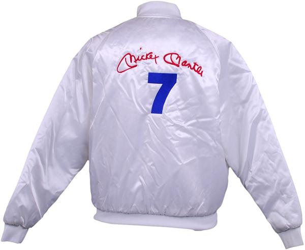 Baseball Autographs - Mickey Mantle Signed Satin Jacket Acquired From Mary Mantle