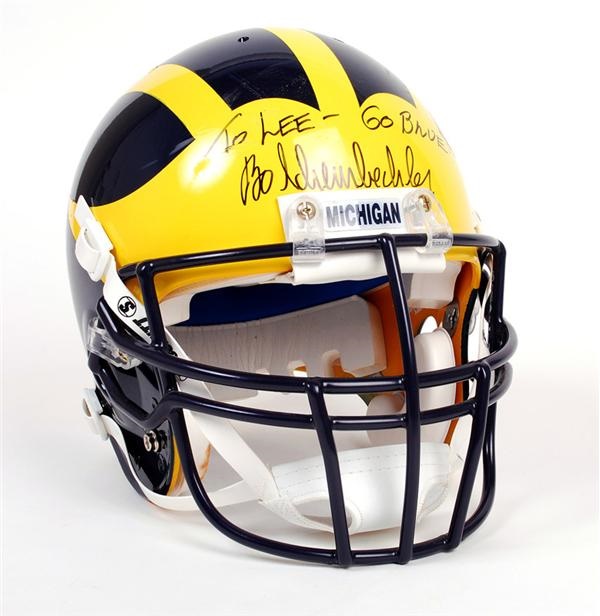 - Bo Schembechler Signed Michigan Full Size Helmet