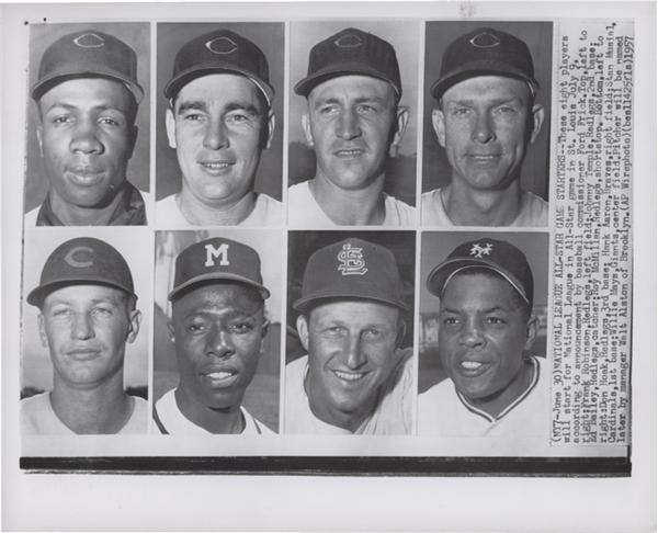 - 1957 National League All-Star Game Starters Wire Photo