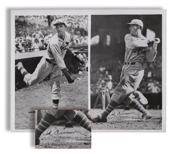 Baseball Autographs - Rare Al Simmons Signed Photograph JSA