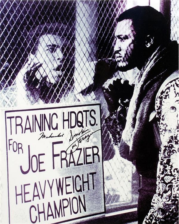 Muhammad Ali & Boxing - Muhammad Ali and Joe Frazier Signed 16 x 20 Photograph