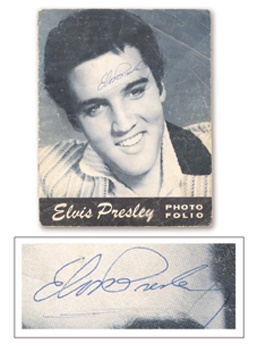 - Elvis Presley Signed Photo Folio