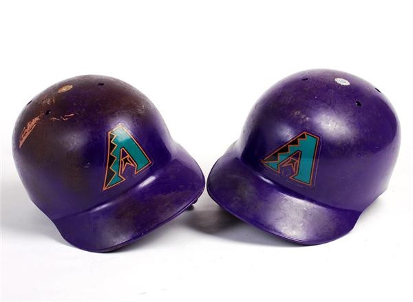Baseball Equipment - 2006 Troy Glaus and Chad Tracy Game Used Diamondback's Batting Helmets (2)