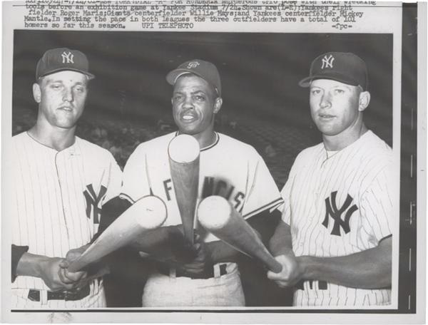 Mickey Mantle, Roger Maris and Willie Mays (1961)