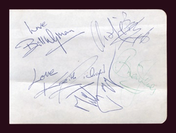 - The Rolling Stones Autographs, Circa Mid-60's (4.5x6")
