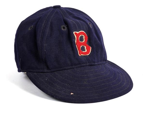 Baseball Equipment - 1946 David "Boo" Ferriss Game Used Boston Red Sox Cap
