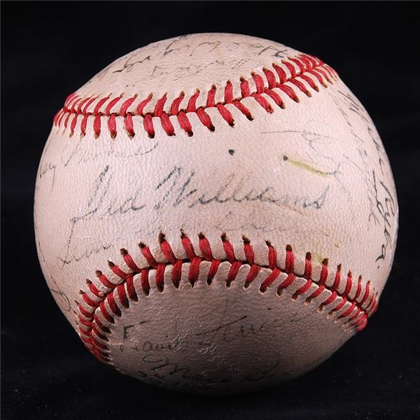 Baseball Autographs - 1946 Boston Red Sox AL Champions Team Signed Baseball PSA/DNA