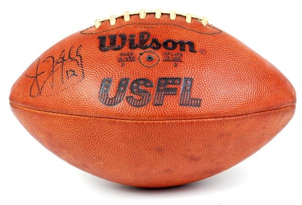 - Jim Kelly Signed Game Used USFL Football