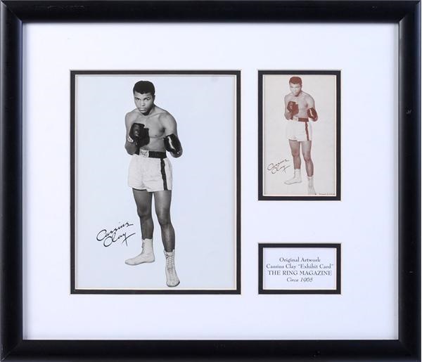 Muhammad Ali & Boxing - Cassius Clay Exhibit Card Original Artwork