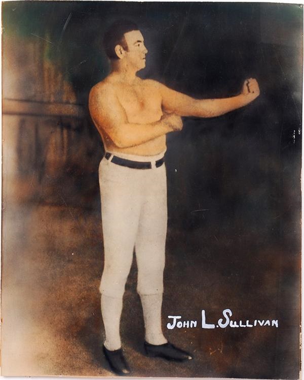 Muhammad Ali & Boxing - John L Sullivan Colorized Large Format Photograph (1910's)