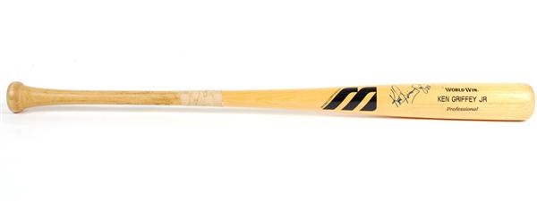Baseball Equipment - Ken Griffey Jr Game Used Autographed Mizuno Bat