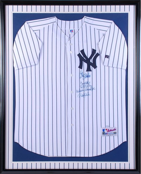 NY Yankees Living Captains Signed Jersey